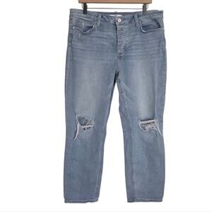 Sam Edelman Sz 32 Mary Jane Boyfriend Mid Rise Relax Straight Sireli Wash Jeans